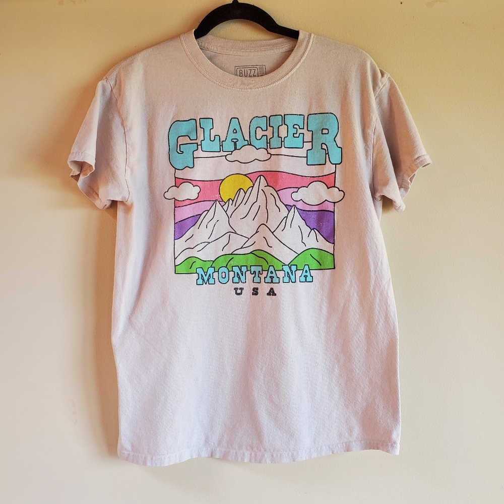 Glacier Montana Graphic Tee From Buzz - Size M